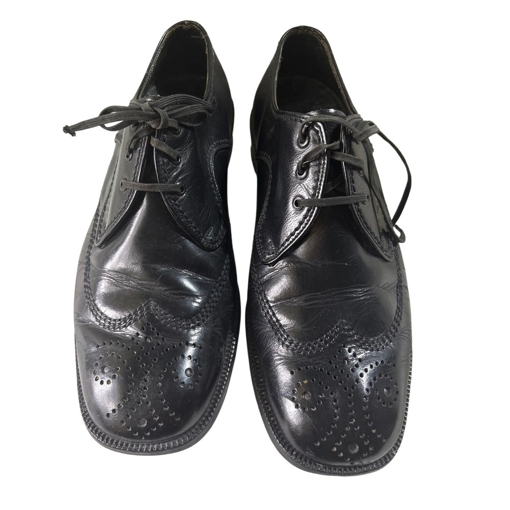 Bally Mens Black Leather Wingtip Oxford Brogue Dress Shoes‎ Lace Up Switzerland